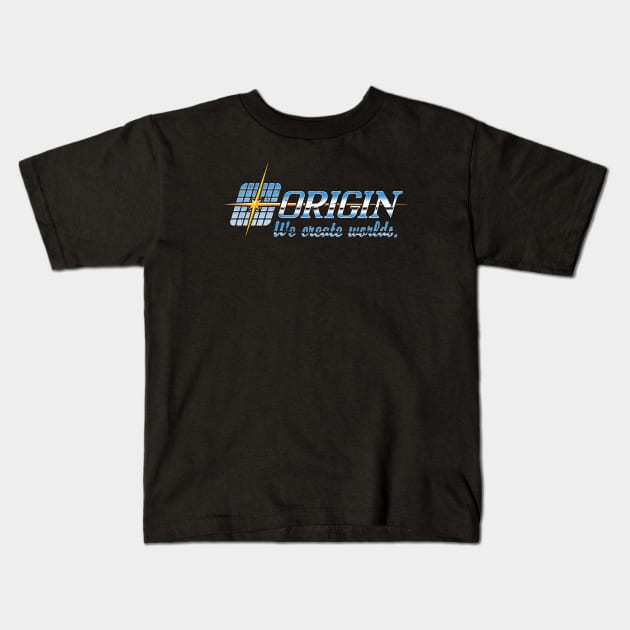 Origin Systems vintage logo Kids T-Shirt by FbsArts